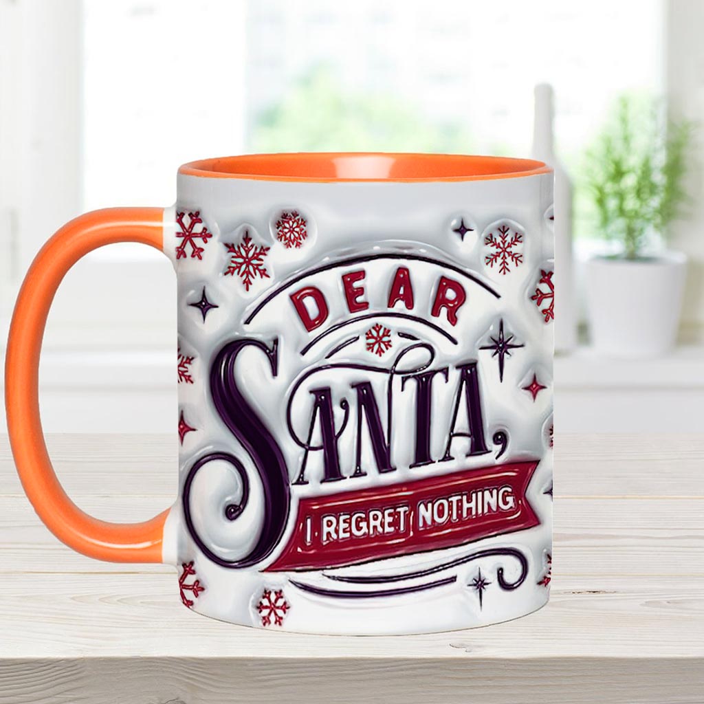 Cher Père Noël, je ne regrette rien - Mug de Noël personnalisé