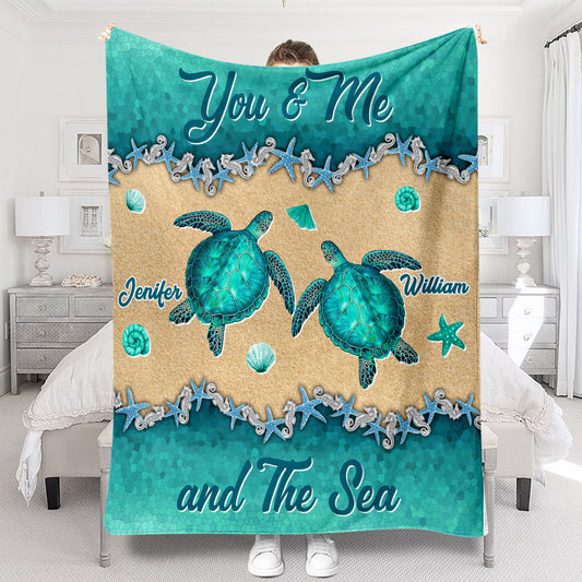 Salty Lil' Beach - Couverture personnalisée en forme de tortue