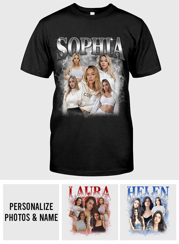 T-shirt rap bootleg personnalisé - cadeau pour mari, femme, petit ami, petite amie - T-shirt et sweat à capuche personnalisés