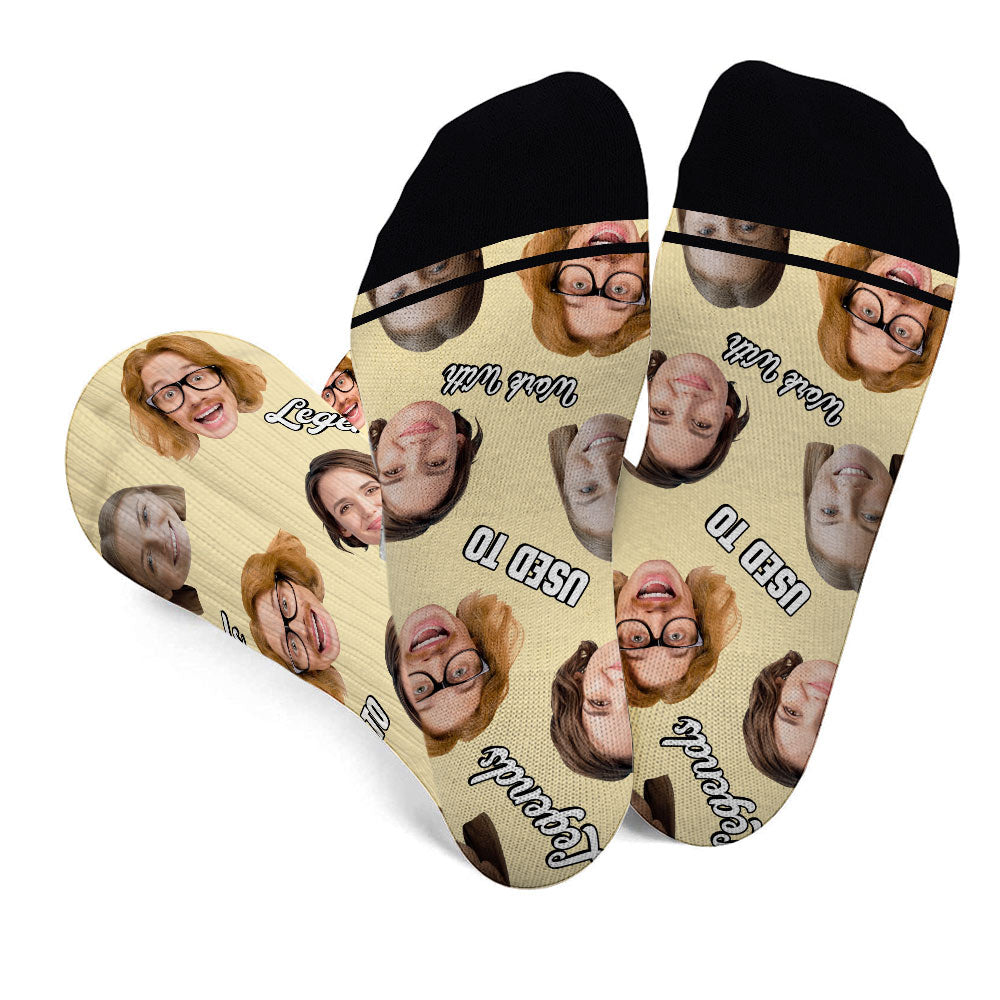 I Used To Work With Legends - Personalized Colleague Socks