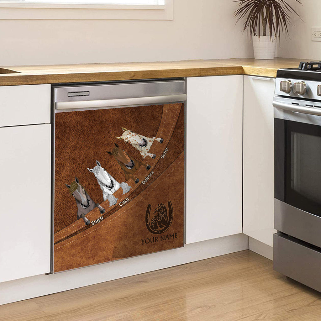 Housse de lave-vaisselle personnalisée Love Horse - Cheval