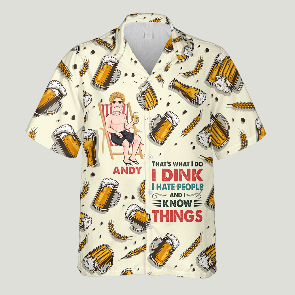 C'est ce que je fais - Chemise hawaïenne personnalisée pour amoureux de la mer