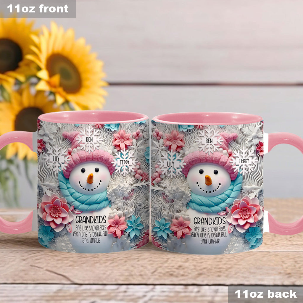 Les petits-enfants sont comme des flocons de neige - Cadeau pour grand-mère - Mug personnalisé