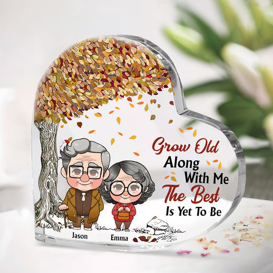 Vieillir ensemble - Plaque acrylique personnalisée pour mari et femme