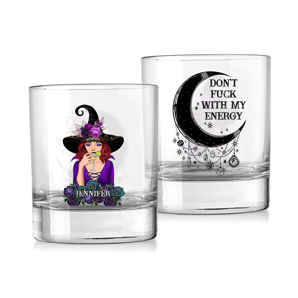 Don't F With My Energy - Personalized Witch Rock Glass