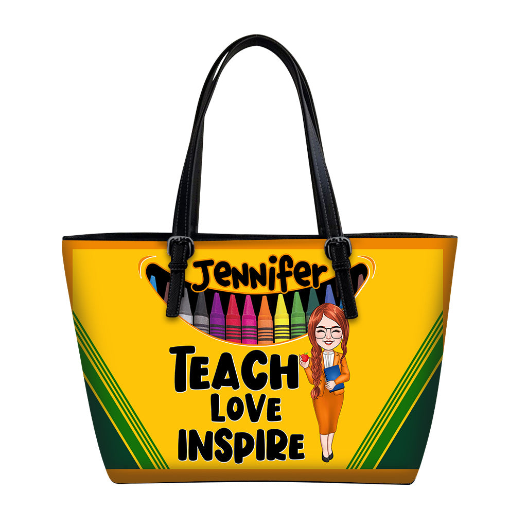 Positive Affirmations Butterfly - Personalized Butterfly Leather Bag