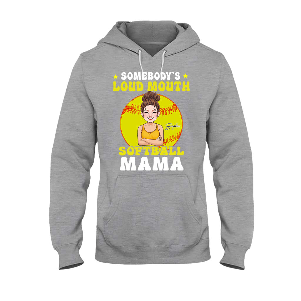 Maman de softball à la langue bien pendue - T-shirt et sweat à capuche de softball personnalisés