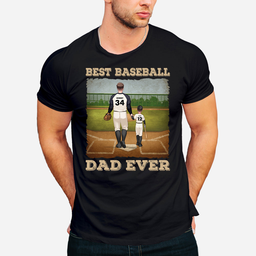 Meilleur papa de joueur de baseball au monde - T-shirt et sweat à capuche personnalisés