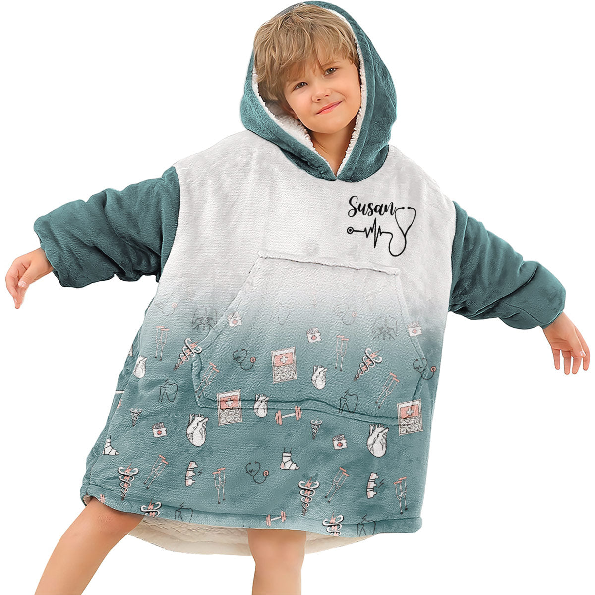 Veste d'infirmière - Couverture d'infirmière personnalisée à capuche