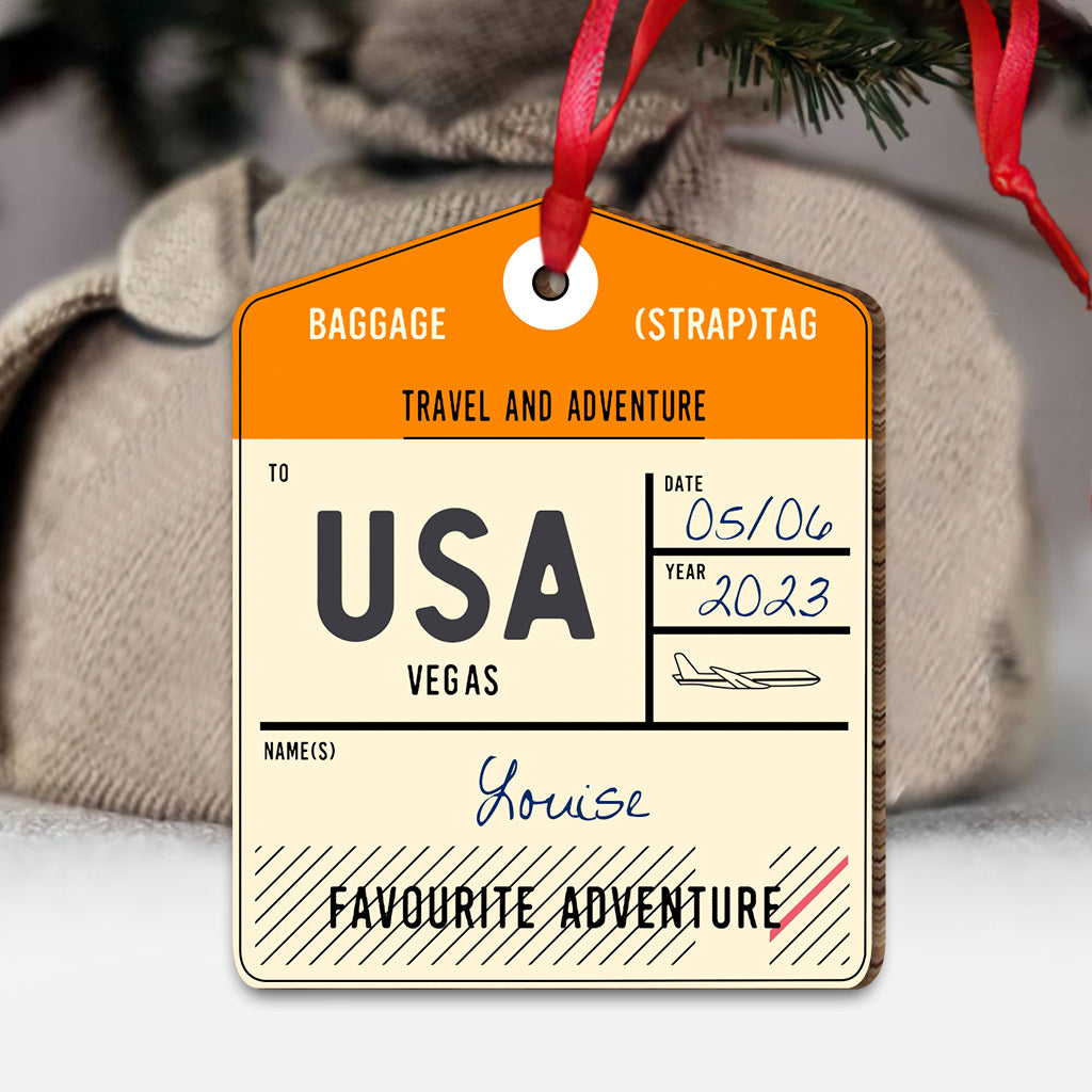 Favorite Adventure - Personalized Travelling Ornament