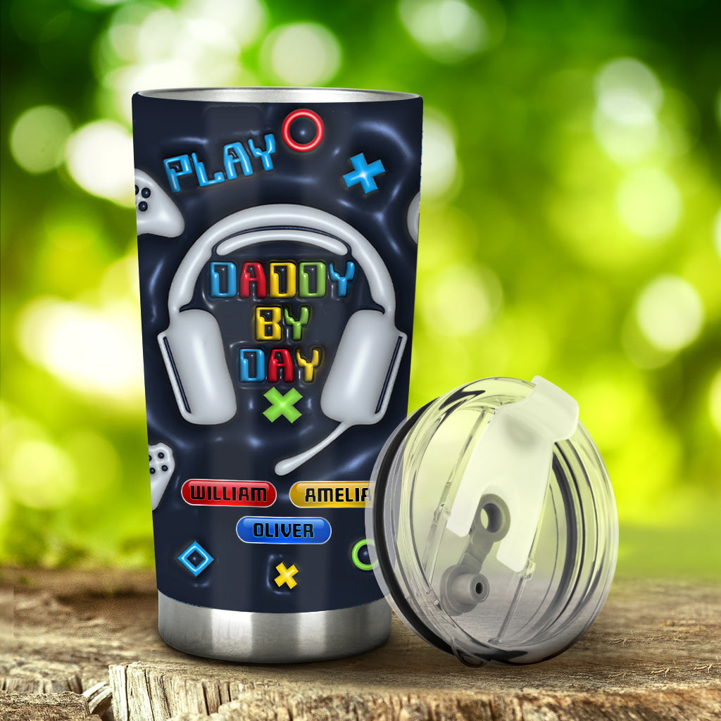 Papa le jour, gamer la nuit - Cadeau de jeu vidéo pour papa - Gobelet personnalisé