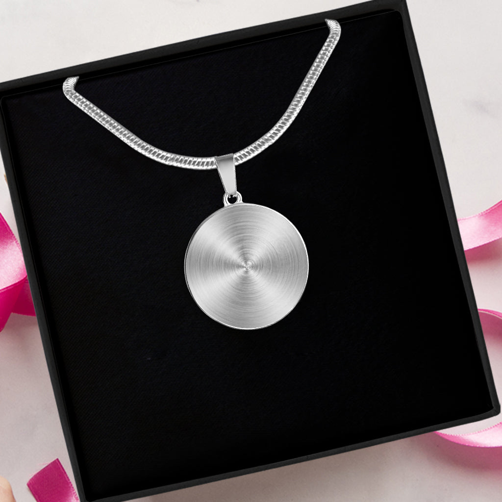 Collier pendentif rond Deer O'Clock - Chasse