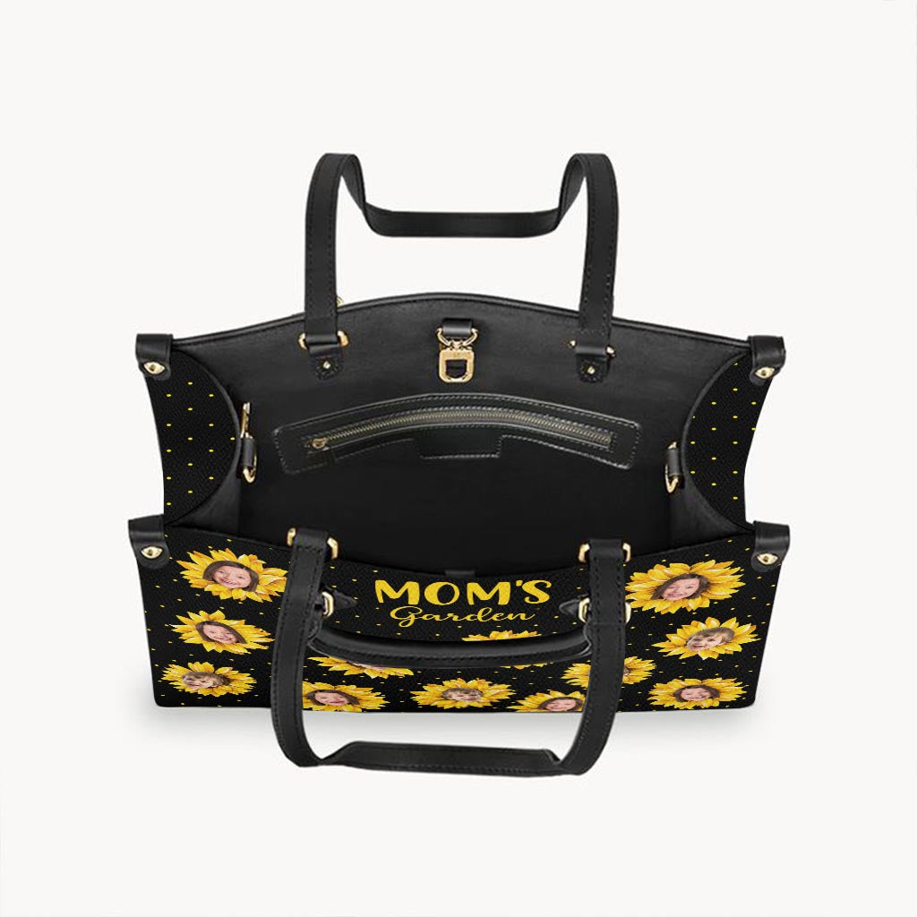 Le jardin de grand-mère - Cadeau pour grand-mère, maman - Sac à main en cuir personnalisé