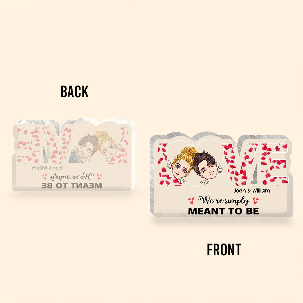 « This Is Us » - Cadeau pour couple (mari, femme, petit ami, petite amie, amoureux des chiens) - Plaque acrylique personnalisée.