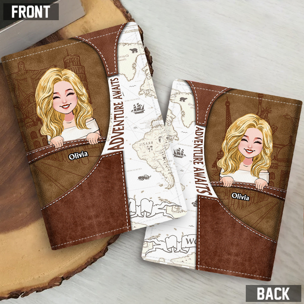 L'aventure vous attend - Porte-passeport de voyage personnalisé