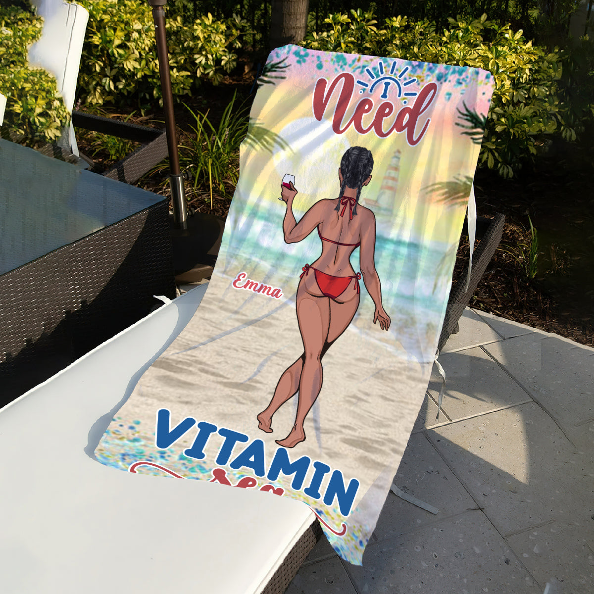 Sandy Toes Sun Kissed Nose - Sea Lover gift for friend, sister, girlfriend, wife, mom - Personalized Beach Towel