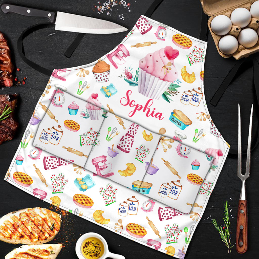Tablier de pâtisserie personnalisé « Juste une fille qui adore pâtisser »