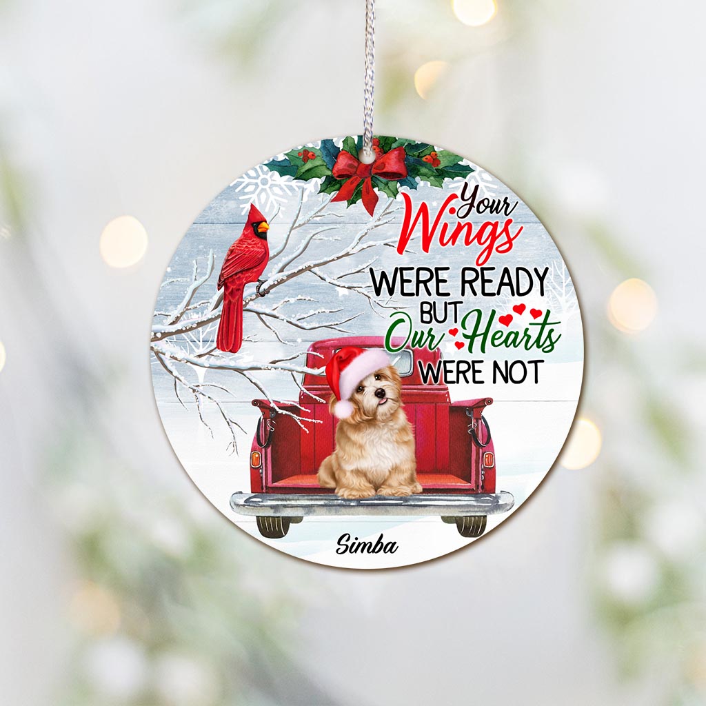 Tes ailes étaient prêtes, mais mon cœur ne l'était pas - Ornement personnalisé pour chien