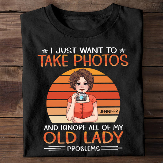 Je veux juste prendre une photo - T-shirt et sweat à capuche personnalisés pour la photographie