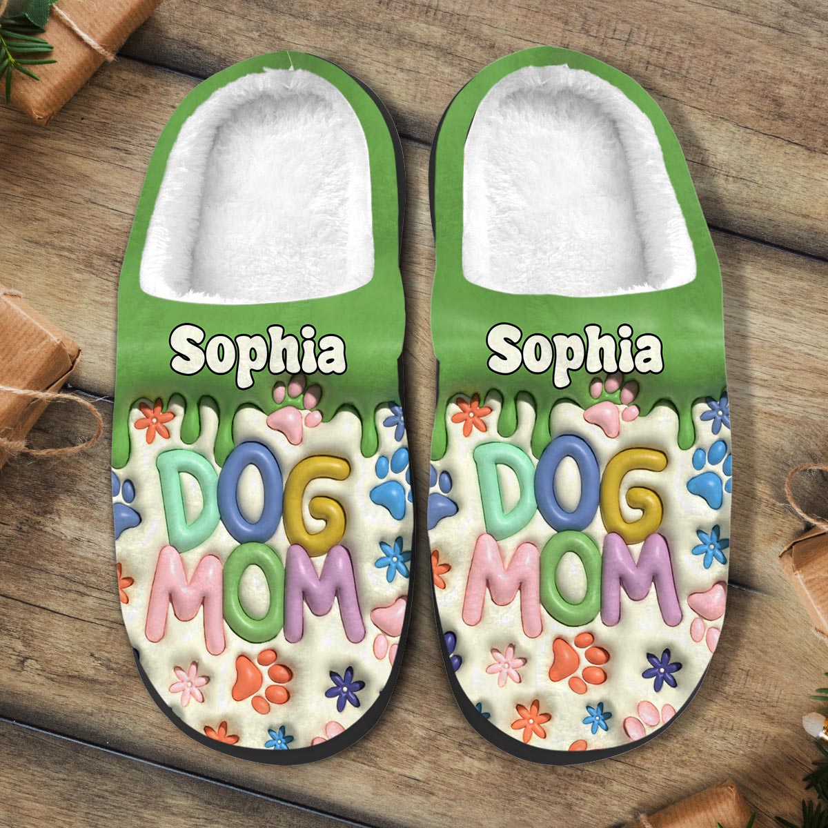 Pet Mom - Personalized Dog Slippers