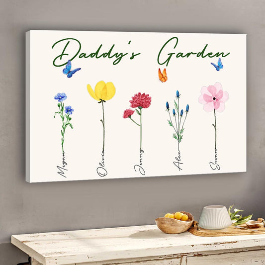 Le jardin de grand-mère - Cadeau pour grand-mère, grand-père, maman, papa - Toile et affiche personnalisées