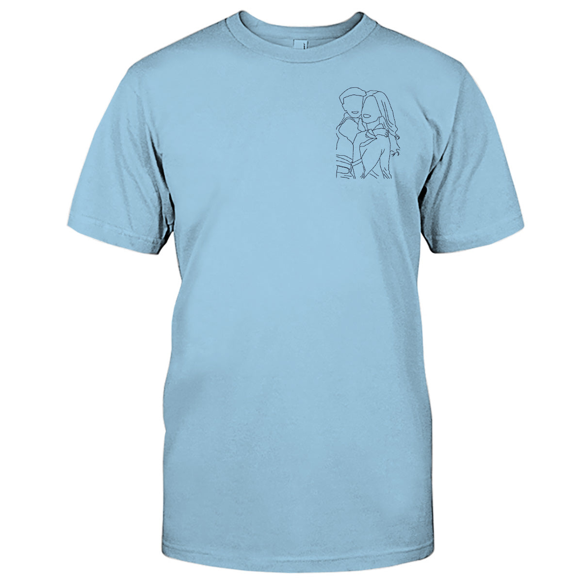 T-shirt brodé personnalisé « Belle-mère » avec motif au trait
