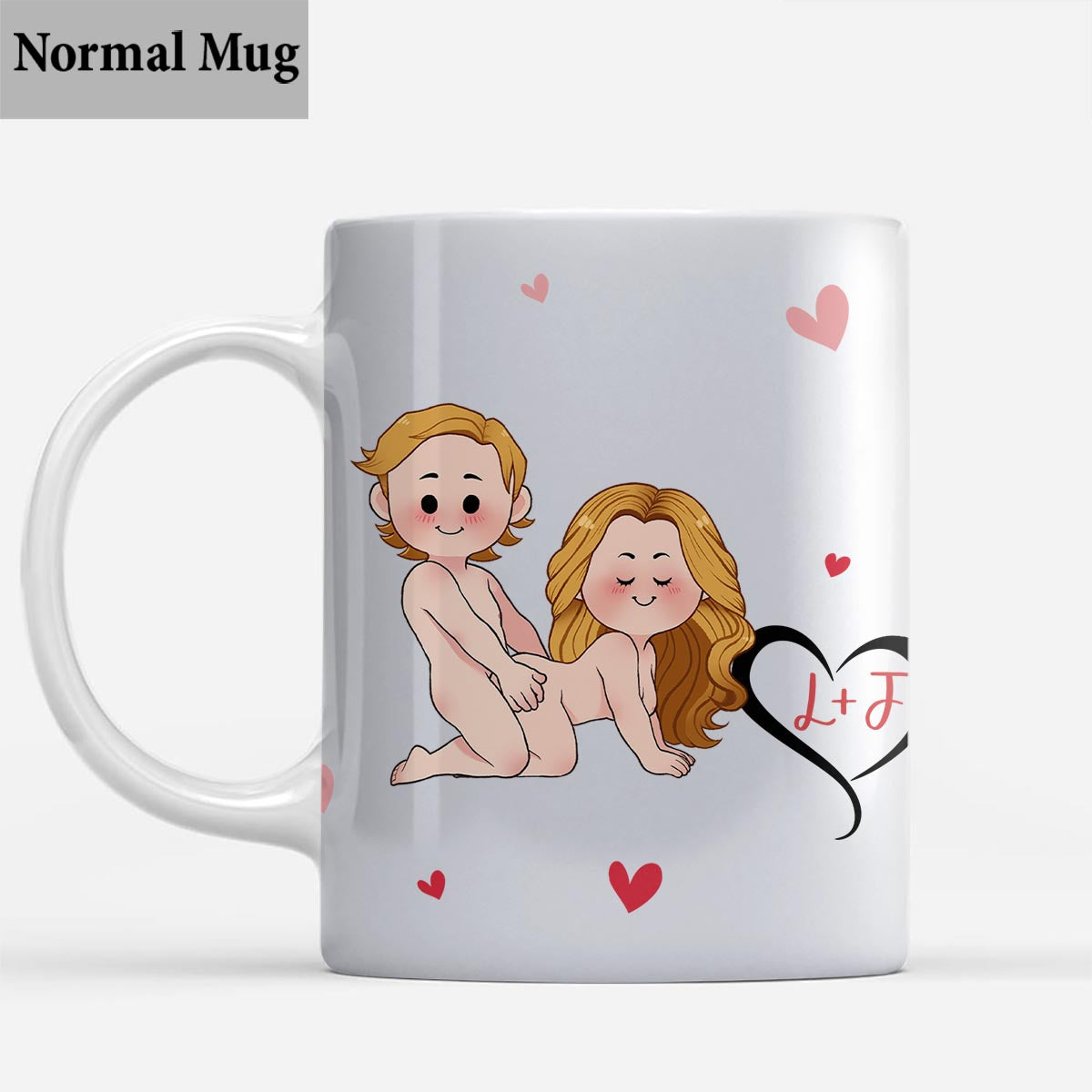 J'aime sa barbe, j'aime ses fesses - Mug personnalisé pour couple