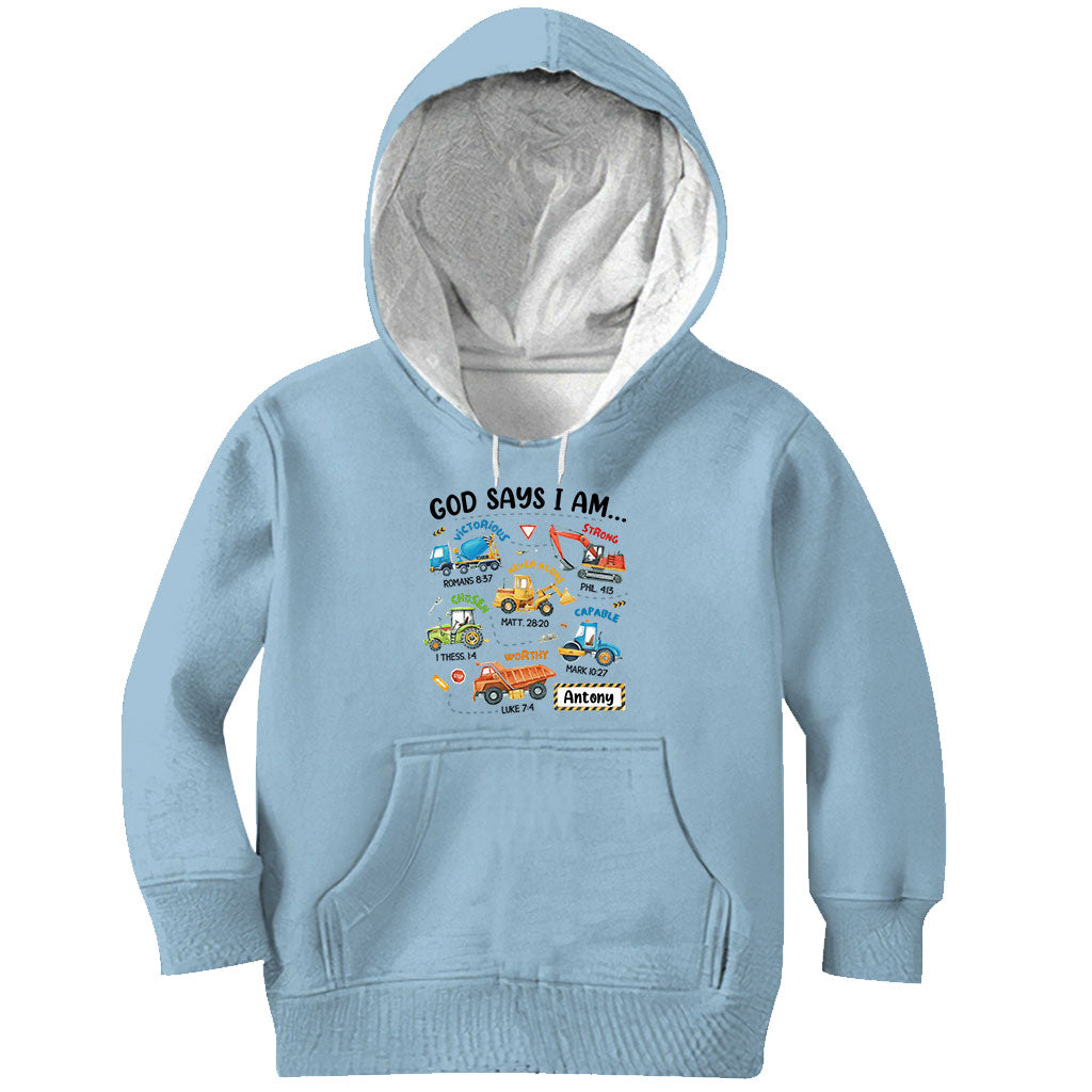 T-shirt enfant personnalisé « Dieu dit que je suis »