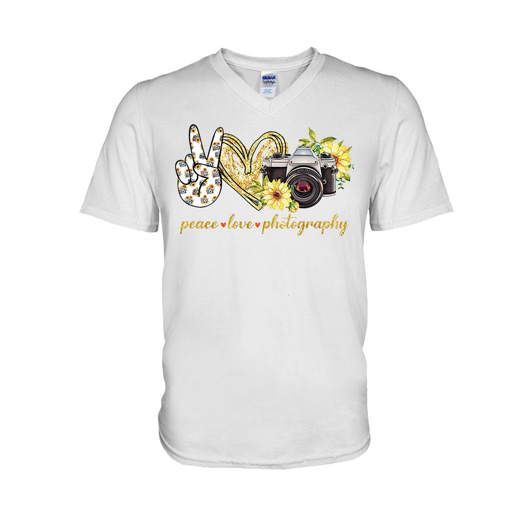T-shirt et sweat à capuche Peace Love Photography