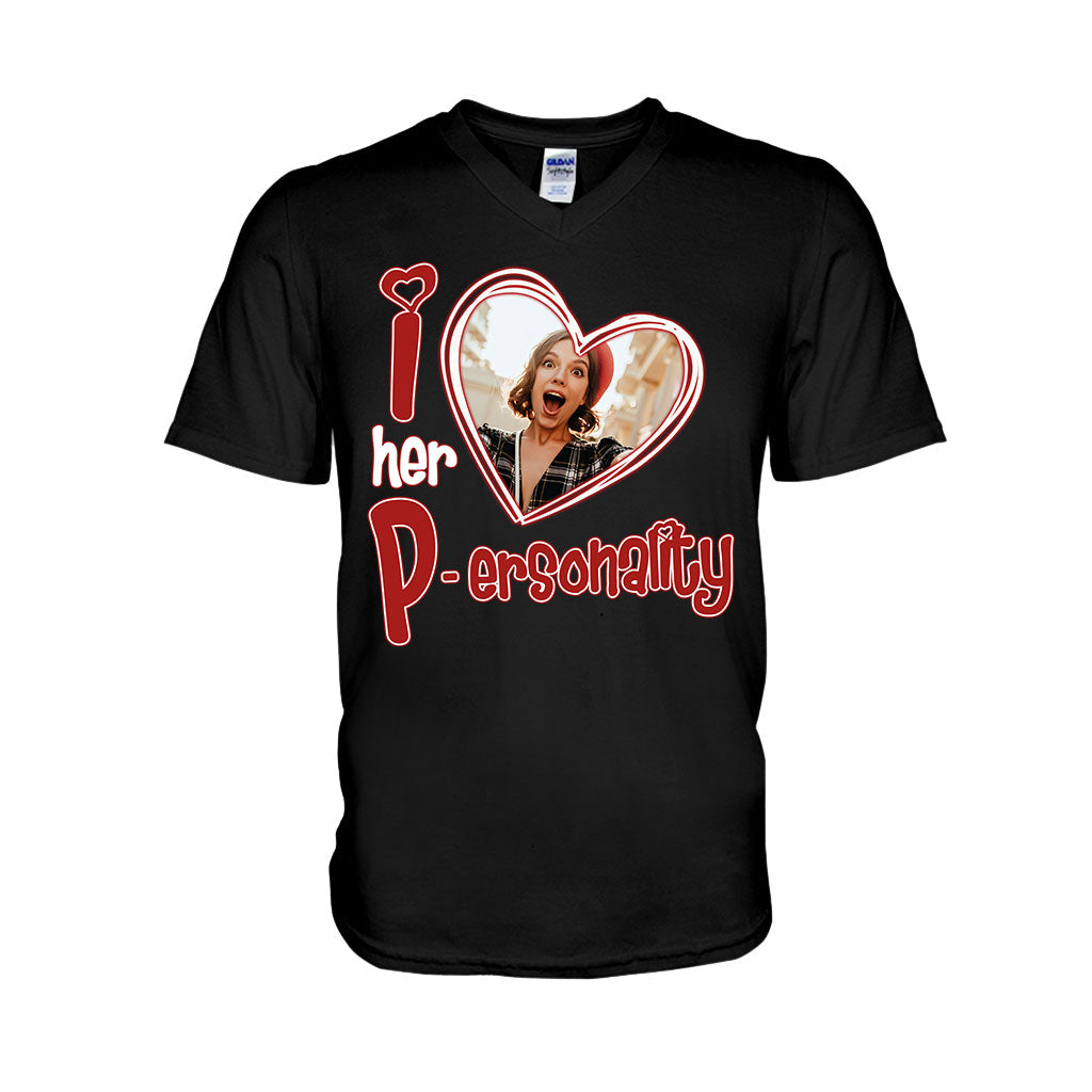 J'aime sa personnalité, j'aime son dévouement. Téléchargez une photo ! T-shirt et sweat à capuche personnalisés pour couple