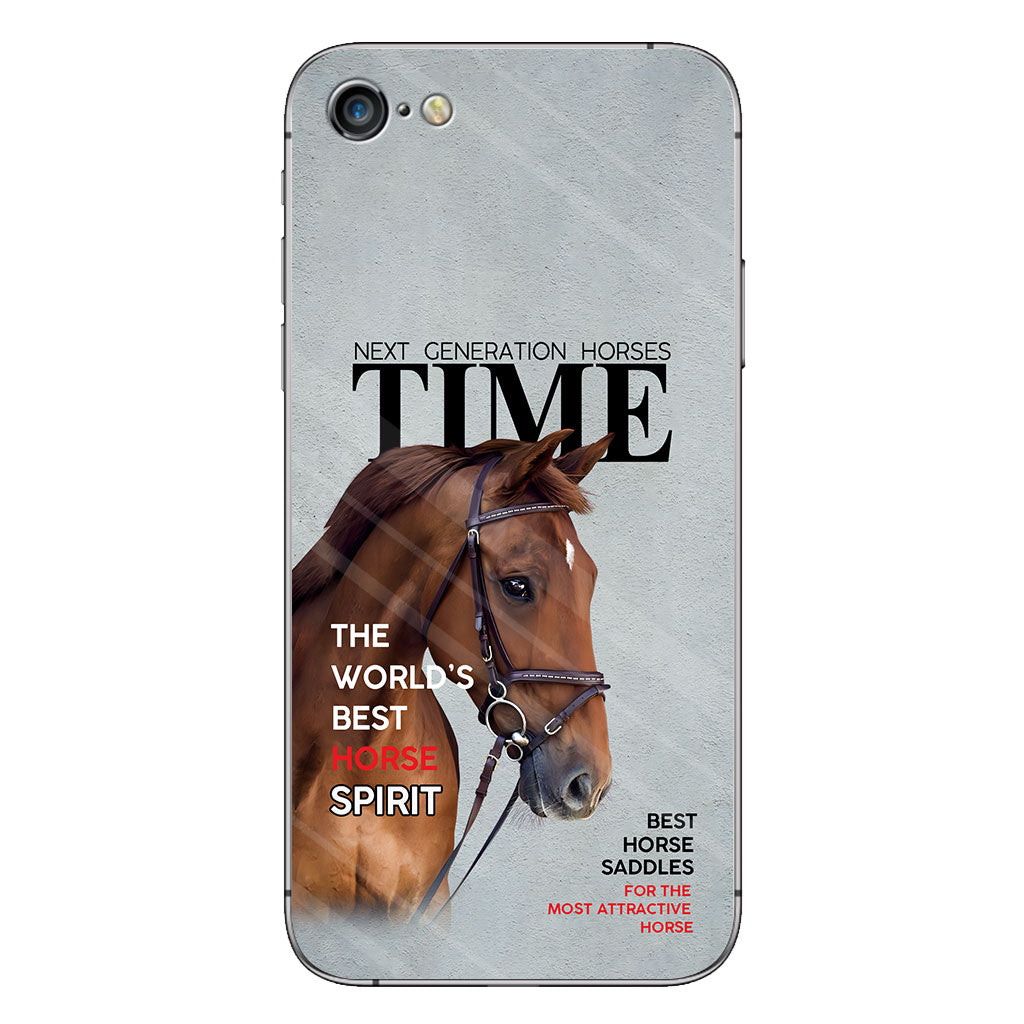 Couvertures de magazines - Étui de téléphone personnalisé avec motif cheval
