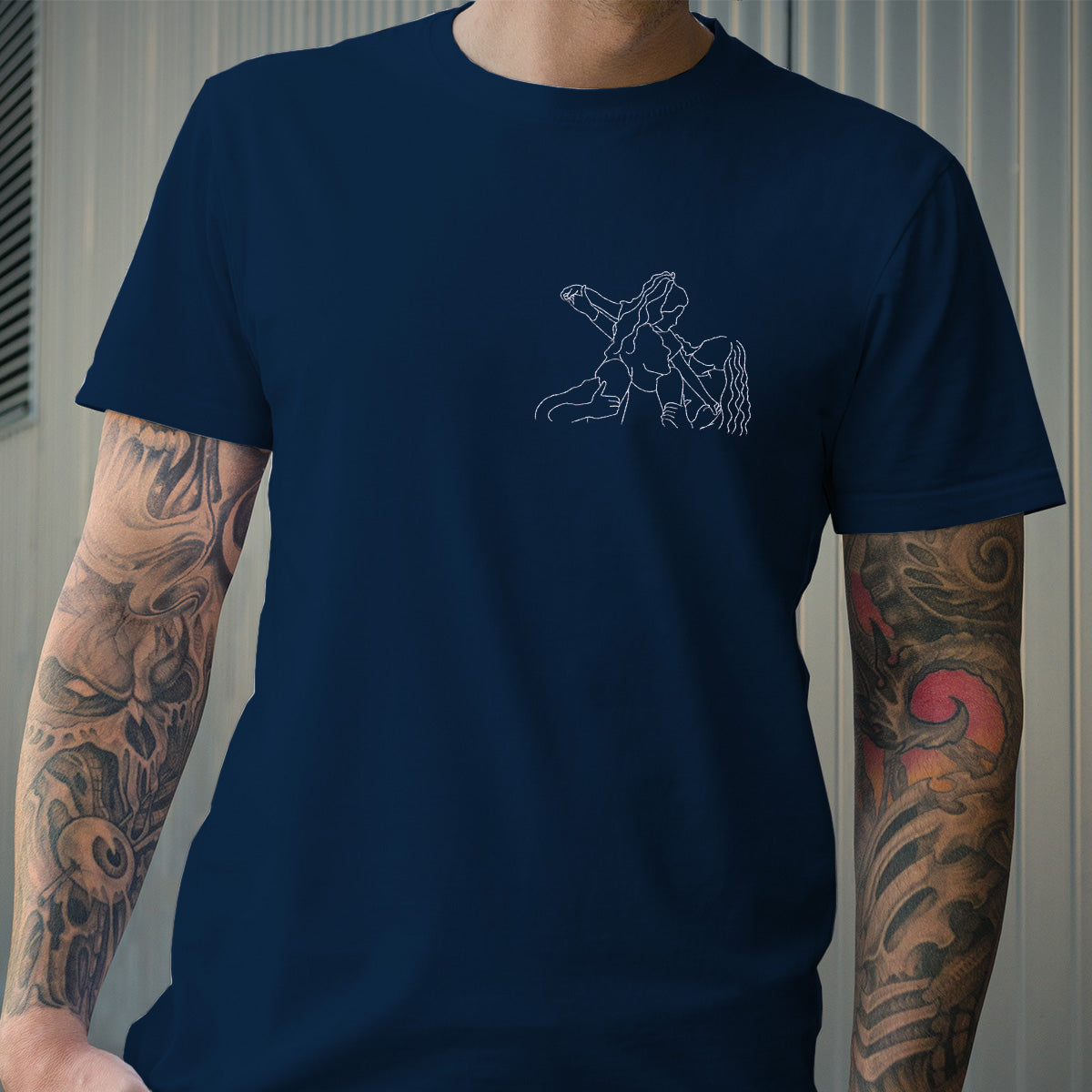 T-shirt brodé personnalisé pour toute la famille - Motifs au trait
