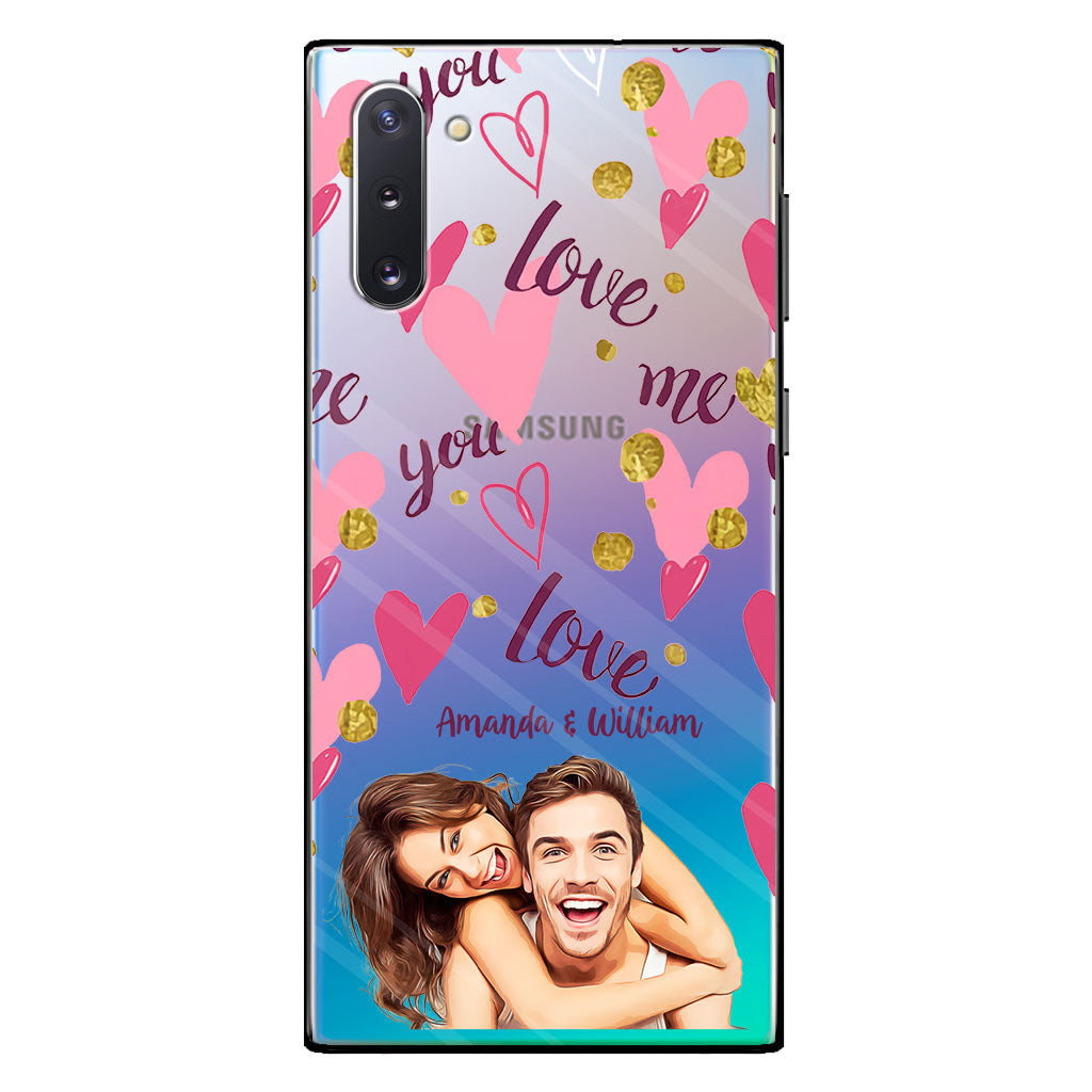 Je suis à toi - Coque de téléphone transparente personnalisée pour couple