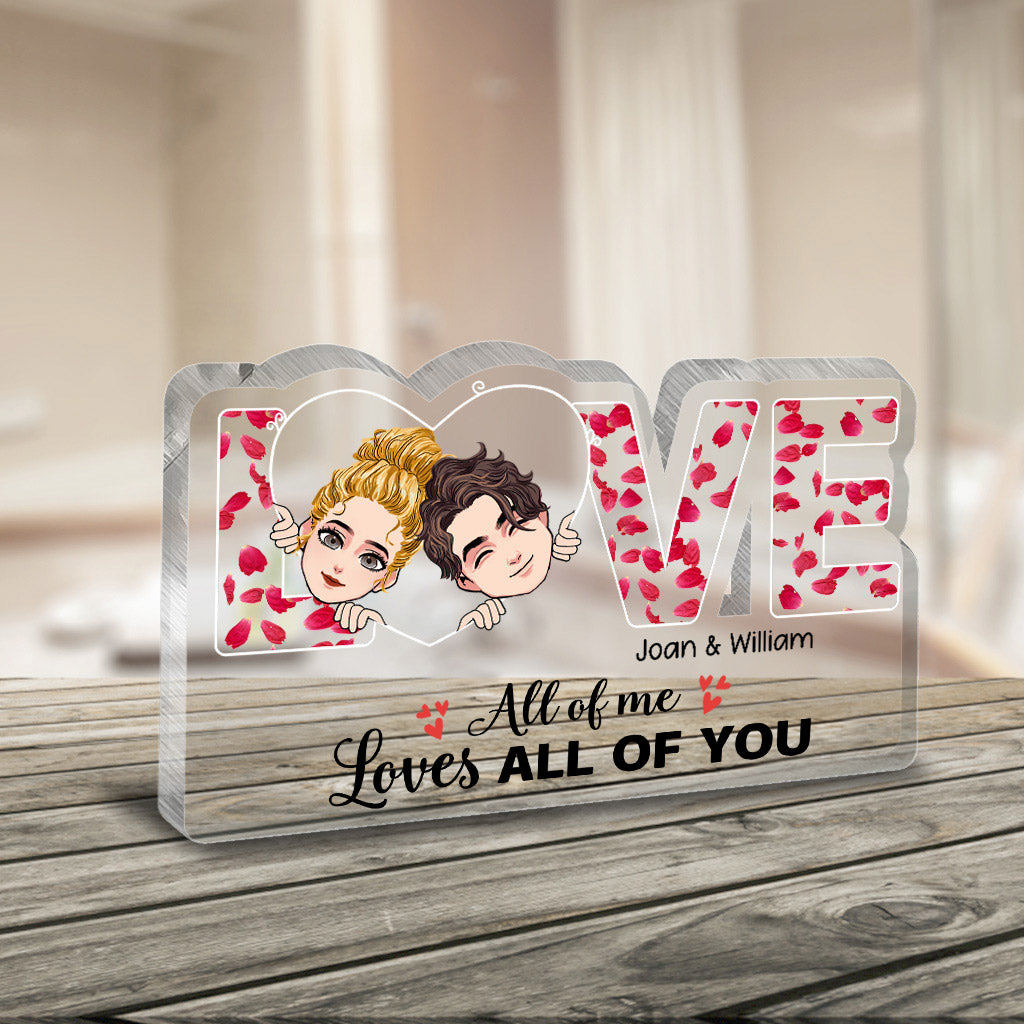 « This Is Us » - Cadeau pour couple (mari, femme, petit ami, petite amie, amoureux des chiens) - Plaque acrylique personnalisée.