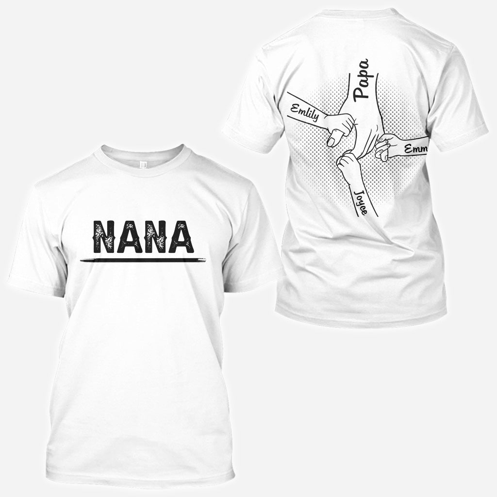 Main dans la main, je te protégerai toujours - T-shirt personnalisé pour toute la famille