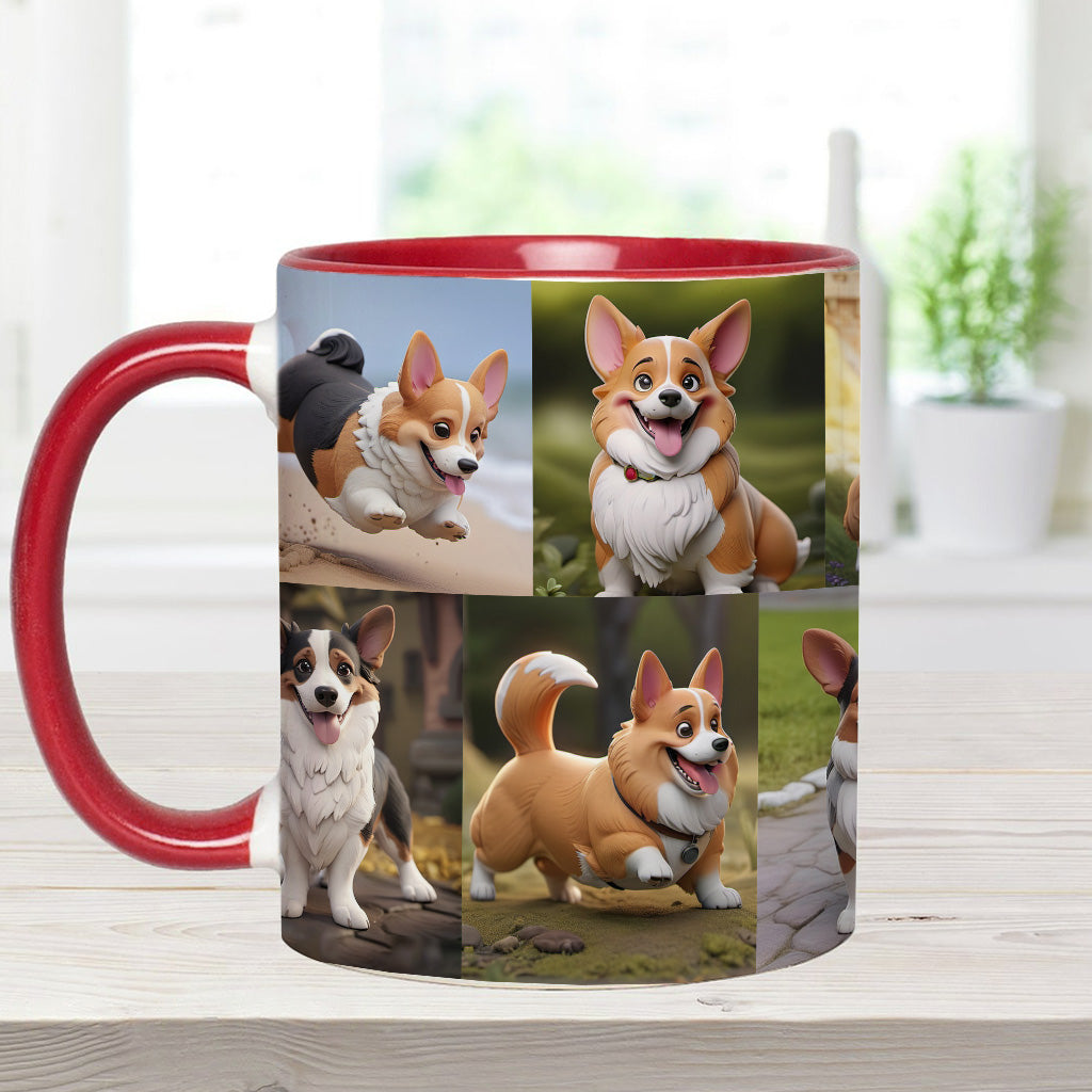 Collage de photos d'animaux de compagnie façon cartoon - Cadeau pour les amoureux des chiens et des chats - Mug personnalisé