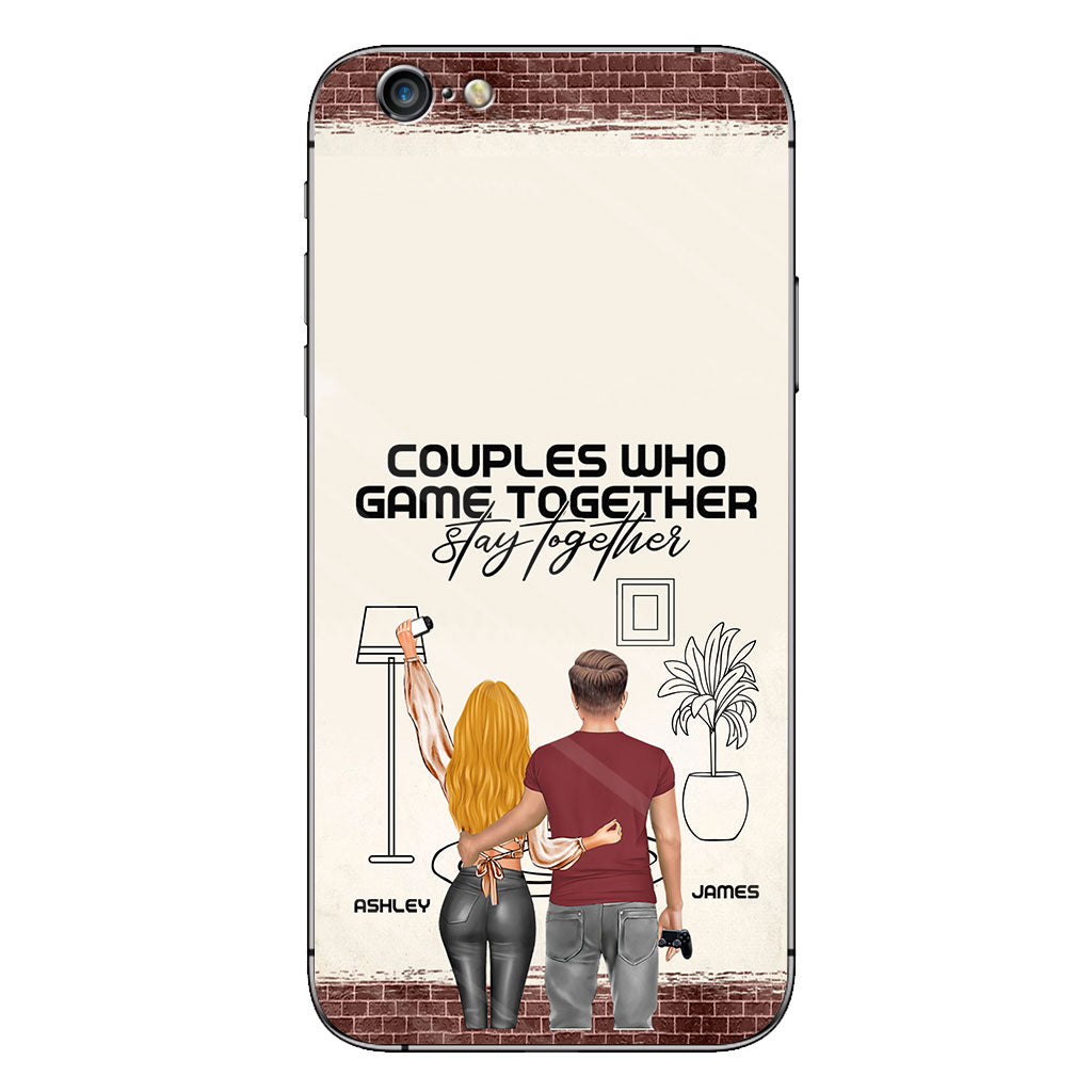 Les couples qui jouent ensemble restent ensemble - Coque de téléphone personnalisée pour jeux vidéo