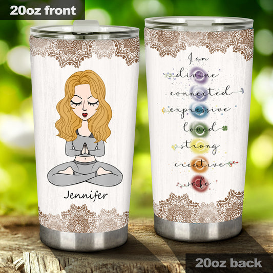 I Am Divine - Personalized Yoga Tumbler
