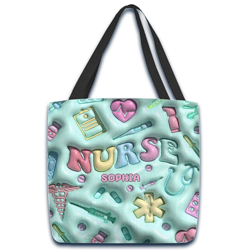 Vie d'infirmière - Sac fourre-tout personnalisé pour infirmière