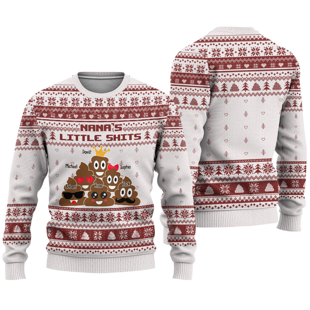 Les petites chéries de Nana - Pull moche personnalisé pour grand-mère