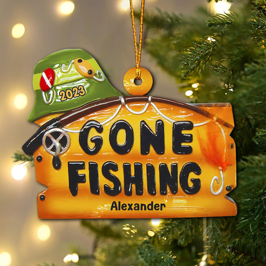 Gone Fishing - Personalized Fishing Ornament