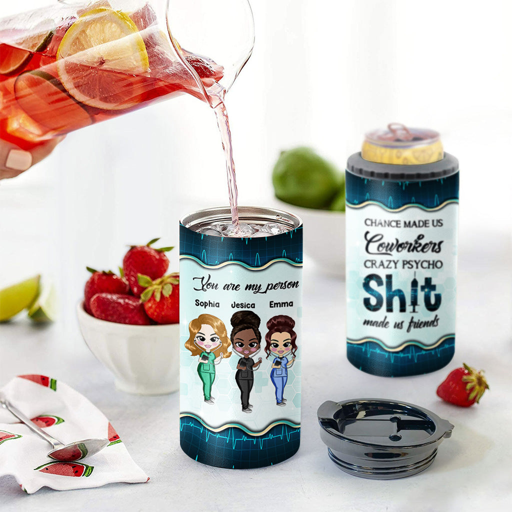 Le hasard a fait de nous des collègues - Refroidisseur de canettes personnalisé pour infirmière