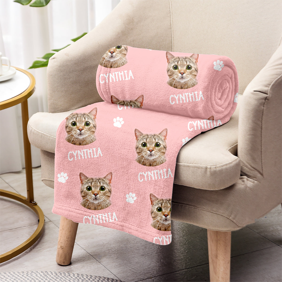 Couverture personnalisée pour chat - Motif chat