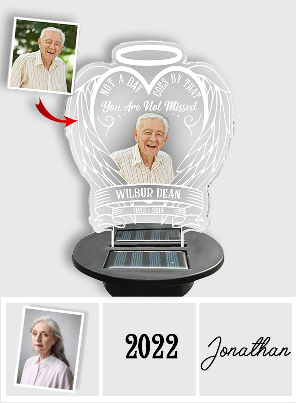 Pas un jour ne passe sans que tu ne nous manques - Cadeau commémoratif en cas de décès - Lampe solaire de jardin personnalisée