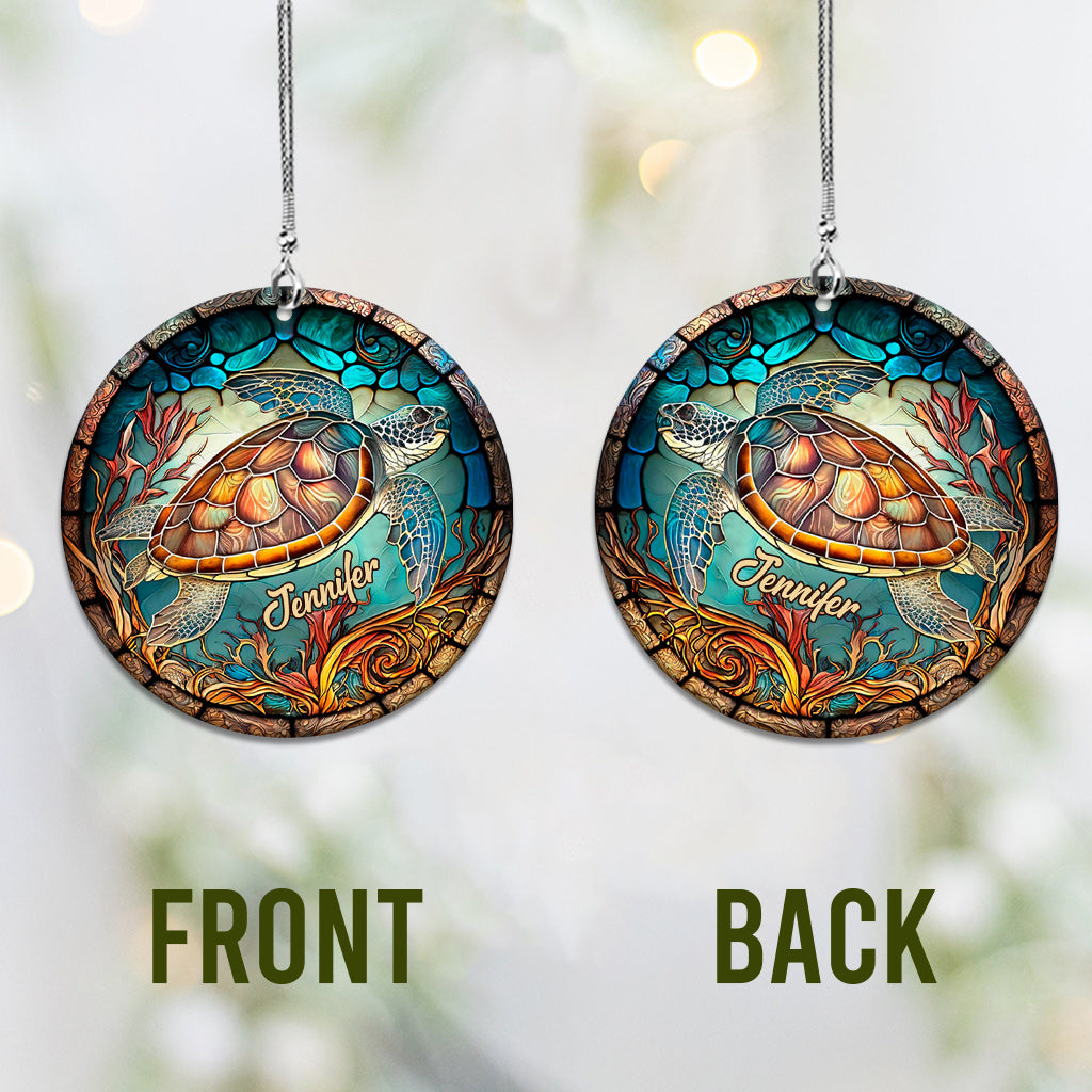 J'adore les tortues - Ornement de voiture tortue personnalisé