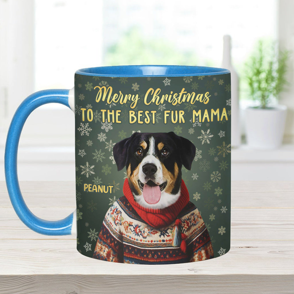 Portrait personnalisé de votre animal de compagnie pour Noël - Cadeau pour les amoureux des chiens et des chats - Mug décoratif personnalisé