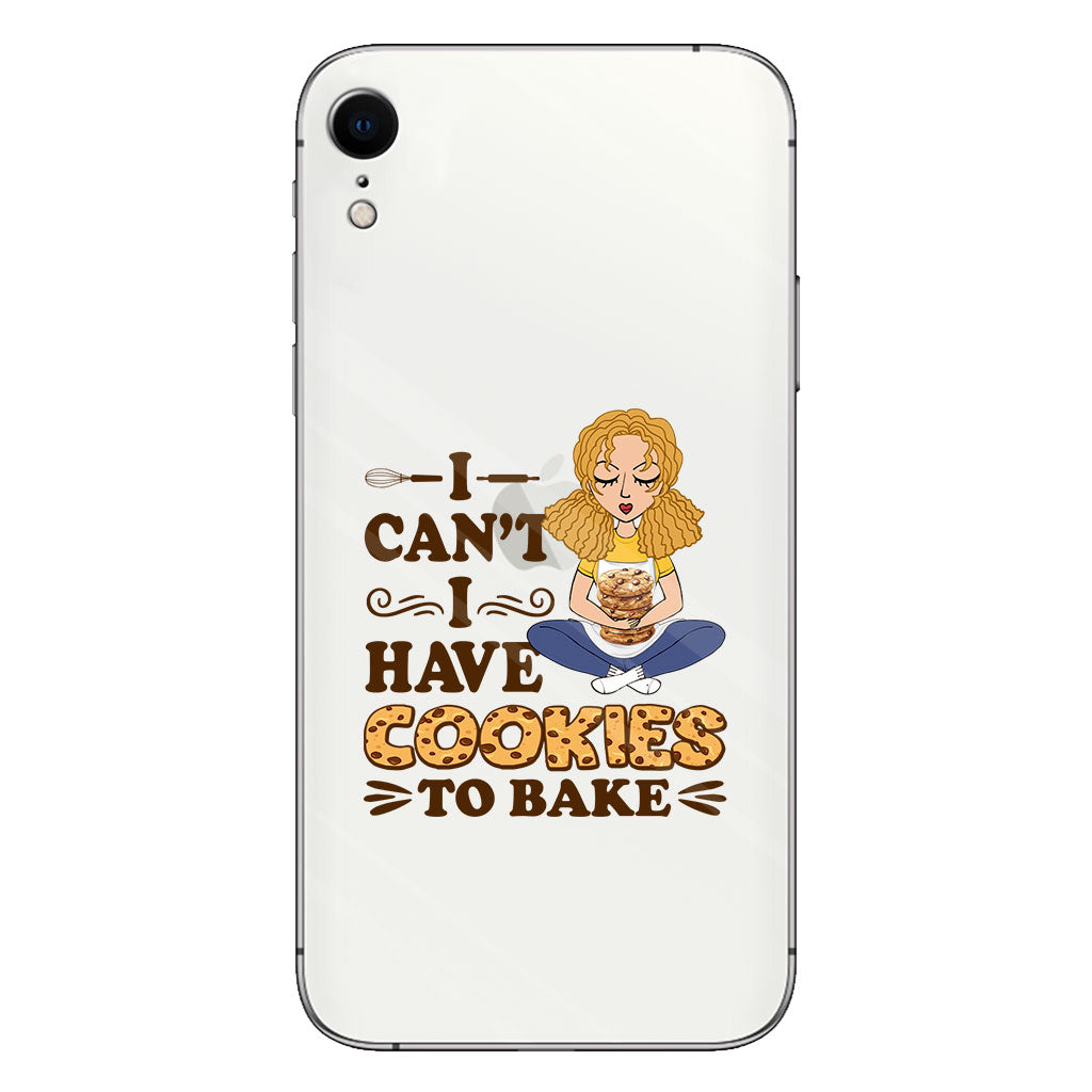 I Can't I Have Cookies To Bake - Personalized Baking Clear Phone Case