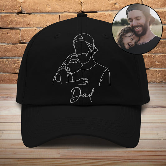 Custom Photo - Personalized Father Embroidered Classic Cap