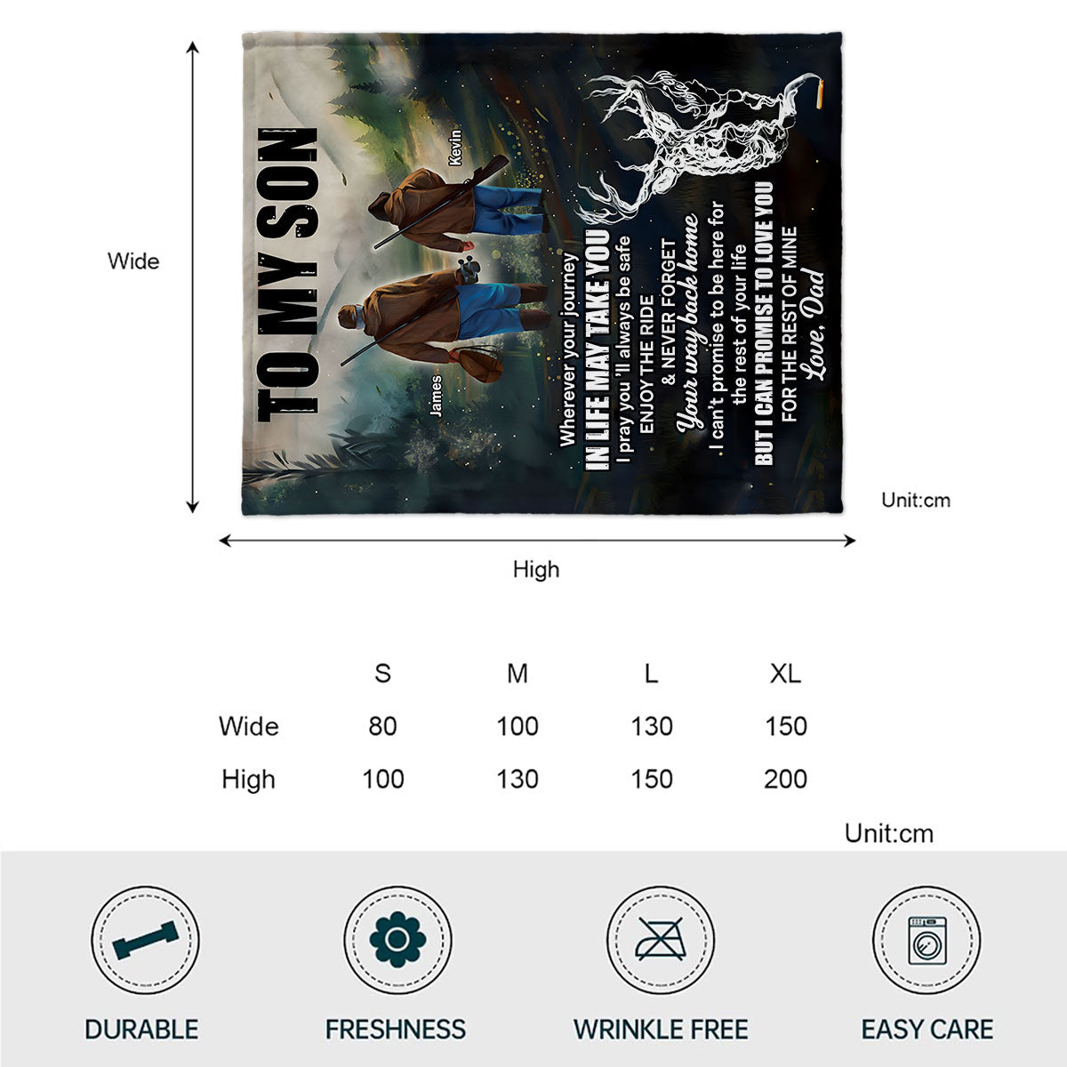 À mon fils - Couverture de chasse personnalisée