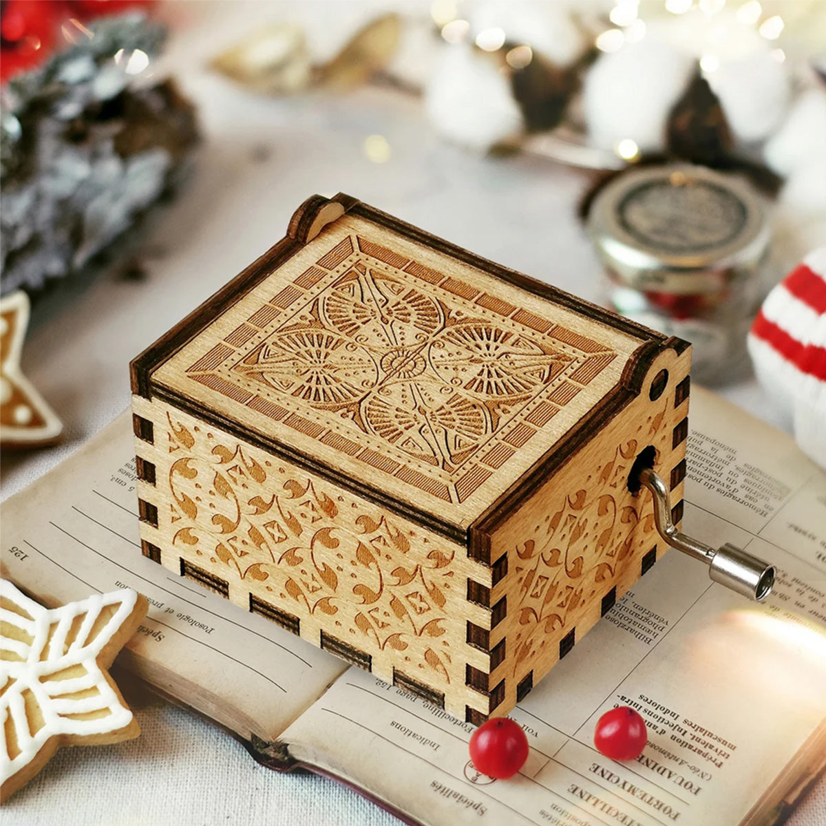 To My Daughter Granddaughter - Gift for grandma, mom, daughter, granddaughter, sister - Personalized Hand Crank Music Box